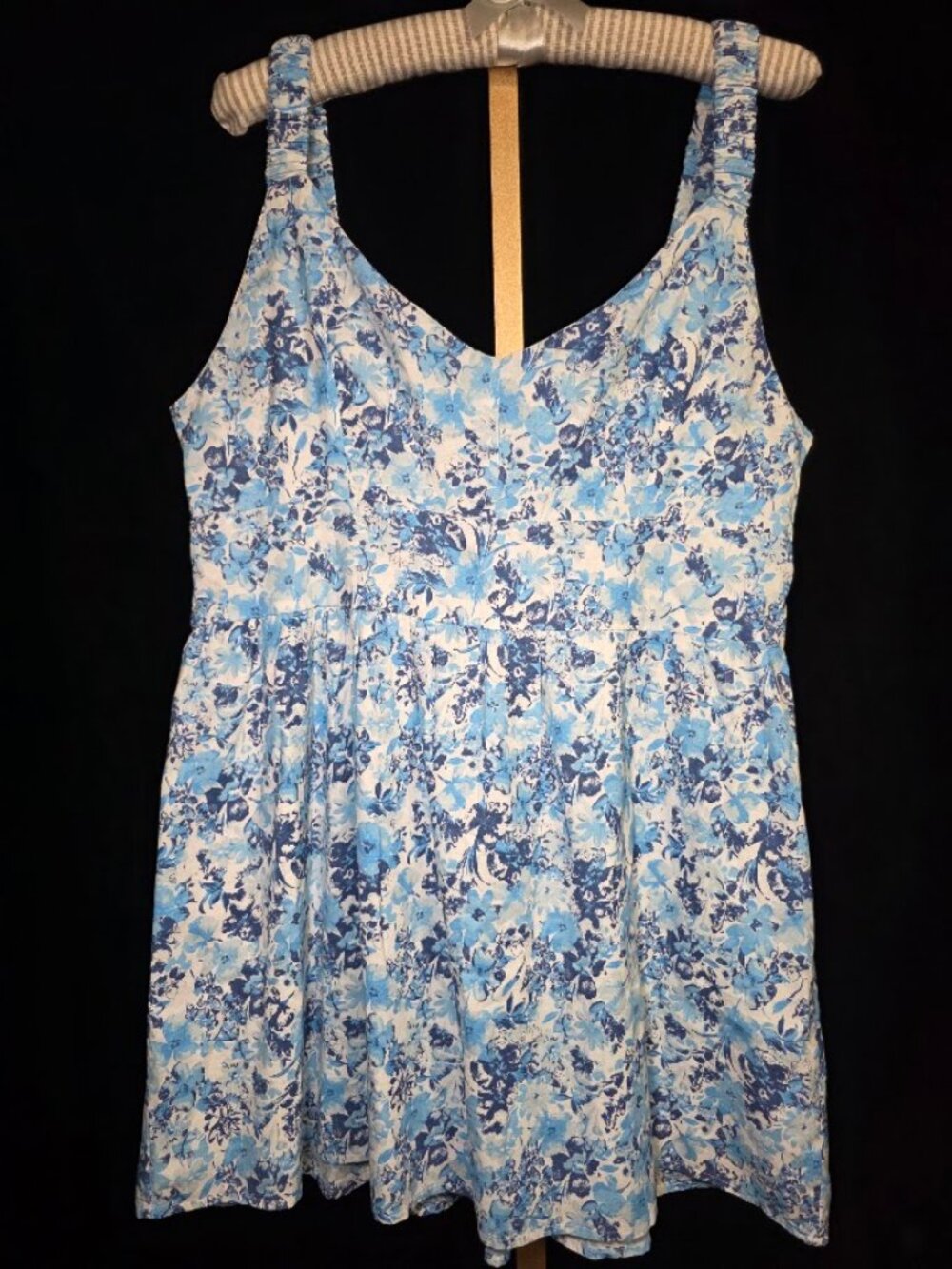 NWT Abercrombie & Fitch Blue Floral Mini Sundress XL